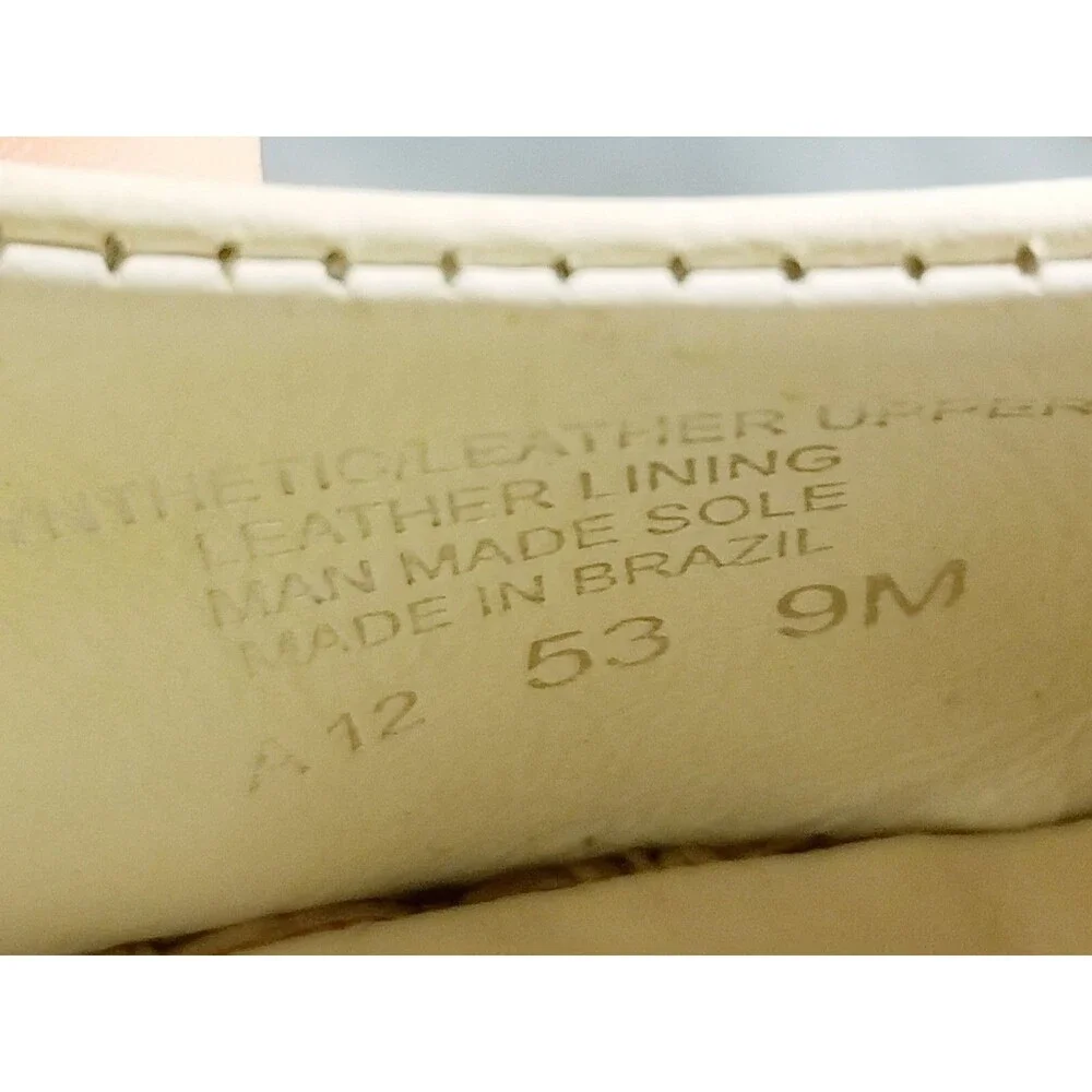Tory Burch Sally Wedge Women Size 9 Beige Raffia Woven Straw Pumps Leather Lined - Picture 6 of 6